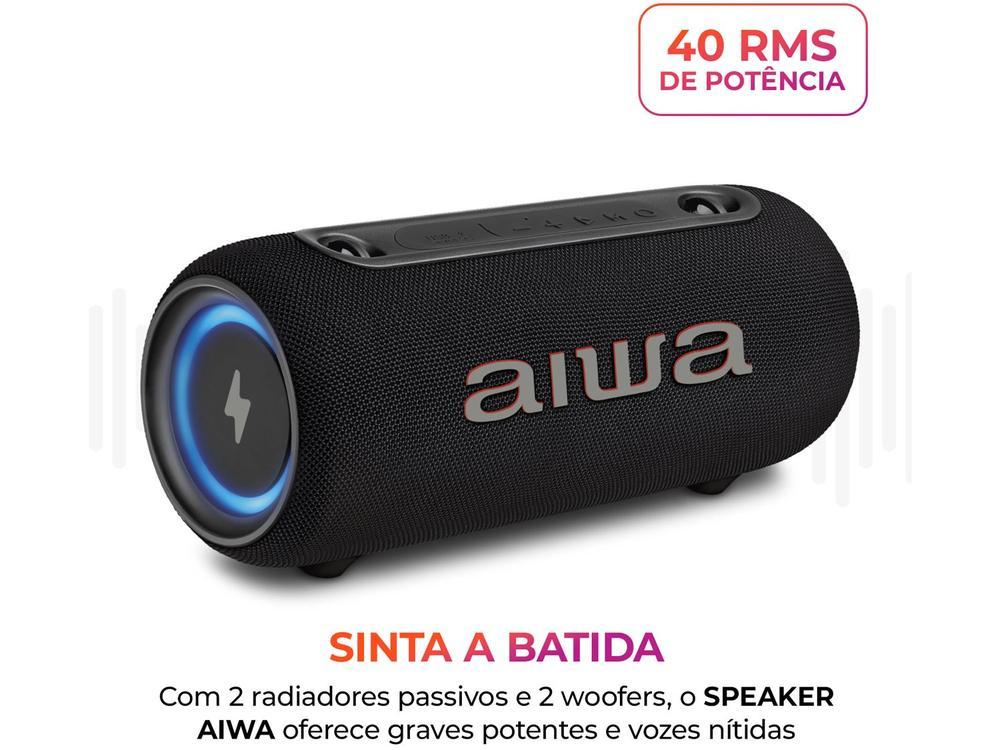 Caixa de Som Aiwa AWS-SP-04-LB Bluetooth Portátil 40W USB - 4