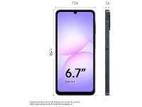 Smartphone Samsung A07 256GB Preto 8GB RAM Tela 6,7" Câm. Dupla + Selfie 8MP - 9