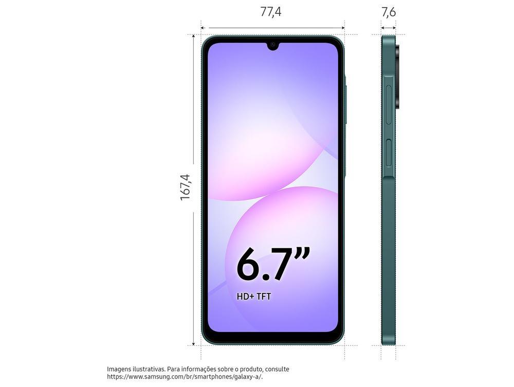 Smartphone Samsung A07 128GB Verde 4GB RAM Tela 6,7" Câm. Dupla + Selfie 8MP - 9