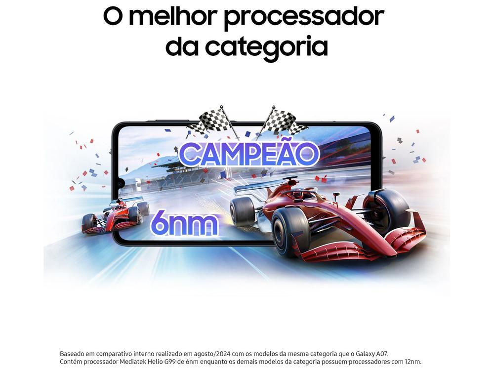 Smartphone Samsung A07 256GB Violeta 8GB RAM Tela 6,7" Câm. Dupla + Selfie 8MP - 3