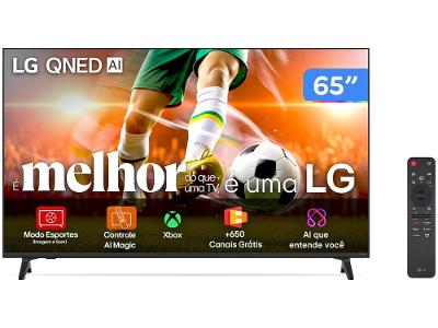 Smart TV 65" LG 4K QNED 65QNED70ASA WebOS 25 α7 AI Processor 4K Gen8 Alexa 3 HDMI 2 USB