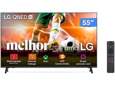 Smart TV 55" LG 4K QNED 55QNED70ASA WebOS 25 α7 AI Processor 4K Gen8 Alexa 3 HDMI 1 US