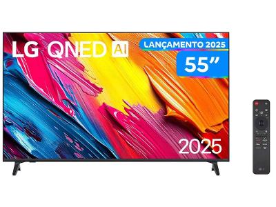 Smart TV 55" LG 4K QNED 55QNED70ASA WebOS 25 α7 AI Processor 4K Gen8 Alexa 3 HDMI 2 USB