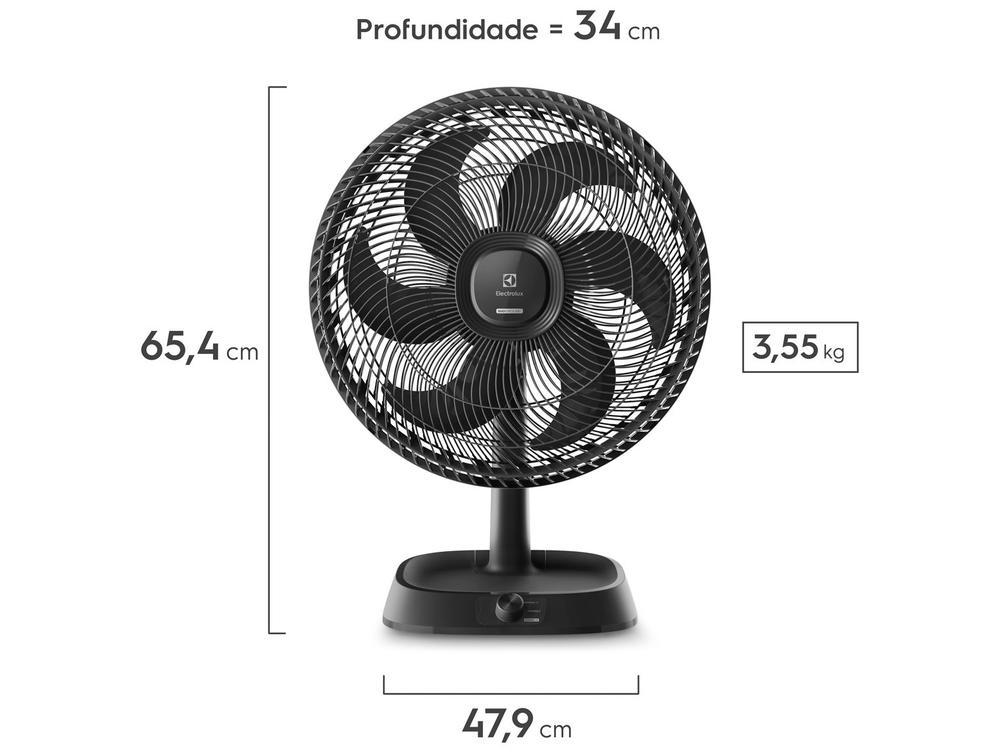 Ventilador de Mesa Electrolux Efficient EFD40 40cm 6 Pás 3 Velocidades Grafite 3510AIBR504 - 8