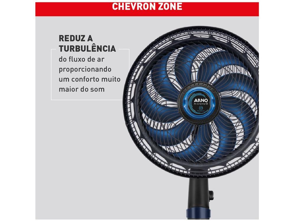 Ventilador de Coluna Arno X-Treme 9 Repelente VE95 40cm 9 Pás 3 Velocidades Preto e Azul Escuro 2720017500 - 6