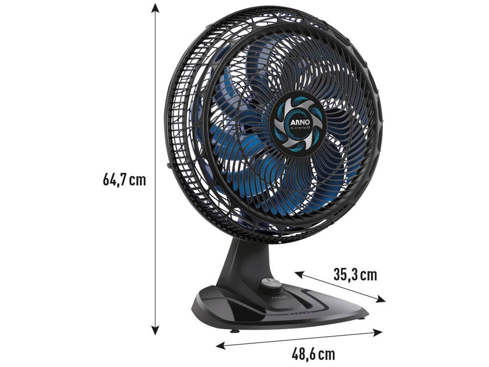 Ventilador de Mesa Arno X-Treme 9 VE90 40cm 9 Pás 3 Velocidades Preto e Azul Escuro 2720017486 - 9