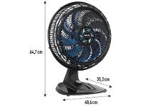 Ventilador de Mesa Arno X-Treme 9 VE90 40cm 9 Pás 3 Velocidades Preto e Azul Escuro 2720017486 - 9