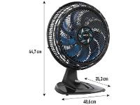 Ventilador de Mesa Arno X-Treme 9 VE90 40cm 9 Pás 3 Velocidades Preto e Azul Escuro 2720017485 - 9