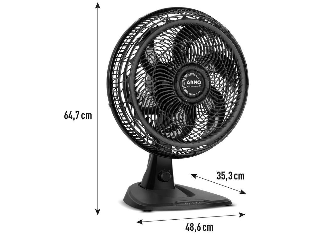 Ventilador 2 em 1 Arno X-Treme 6 VE60 40cm 6 Pás 3 Velocidades Preto 2720017911 - 5