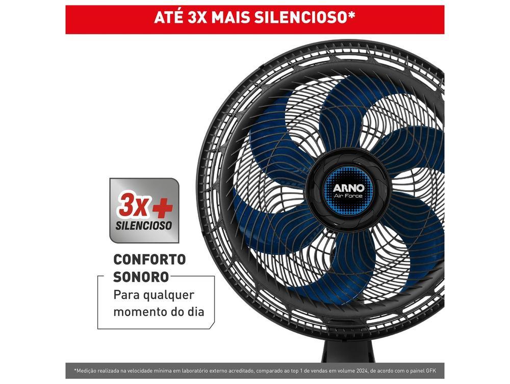 Ventilador de Mesa Arno Air Force VA46 40cm 6 Pás 3 Velocidades Preto e Azul Escuro 2720018896 - 2
