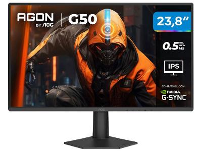 Monitor Gamer AOC 23,8" Full HD 144Hz Agon G50 IPS 0,5ms 24G50F/57 HDMI DisplayPort G-Sync