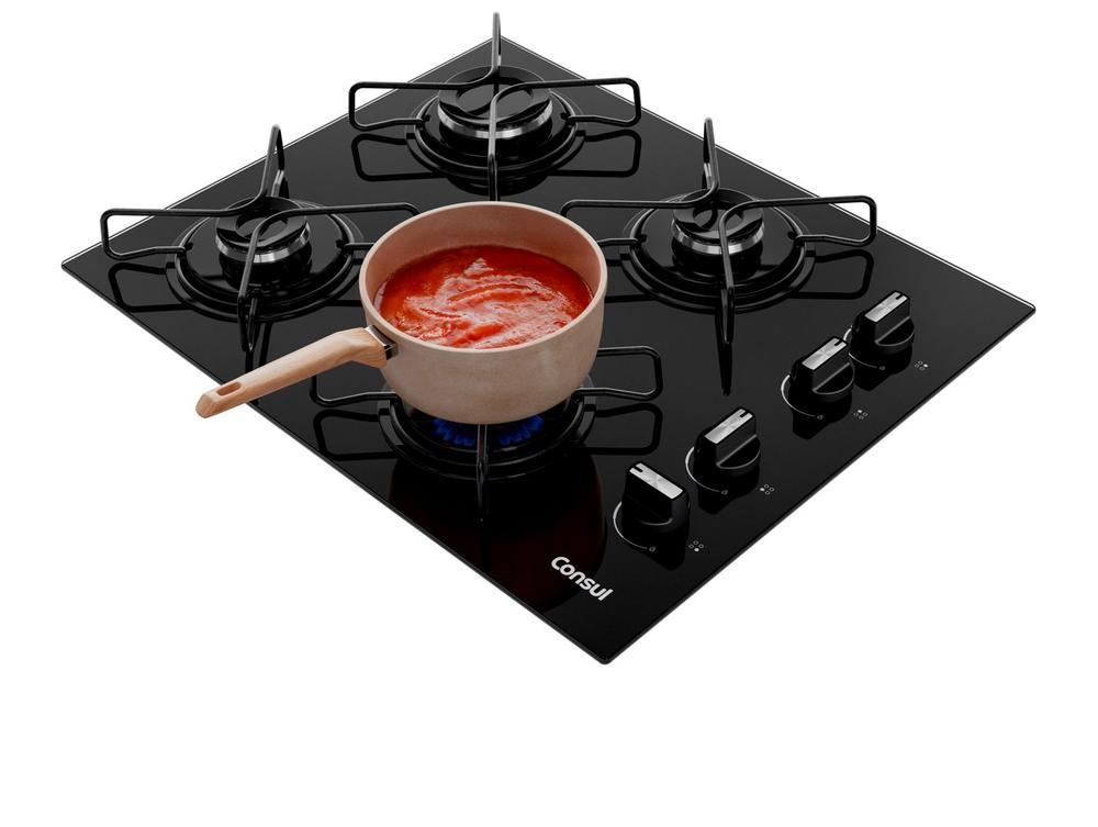 Cooktop 4 Bocas a Gás Consul GLP Preto Superautomático CD060BE - 7