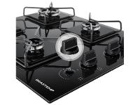 Cooktop 4 Bocas a Gás Brastemp GLP Preto Superautomático BDD61BE - 5
