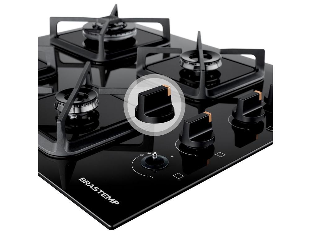 Cooktop 4 Bocas a Gás Brastemp GLP Preto Superautomático BDS62AE - 5