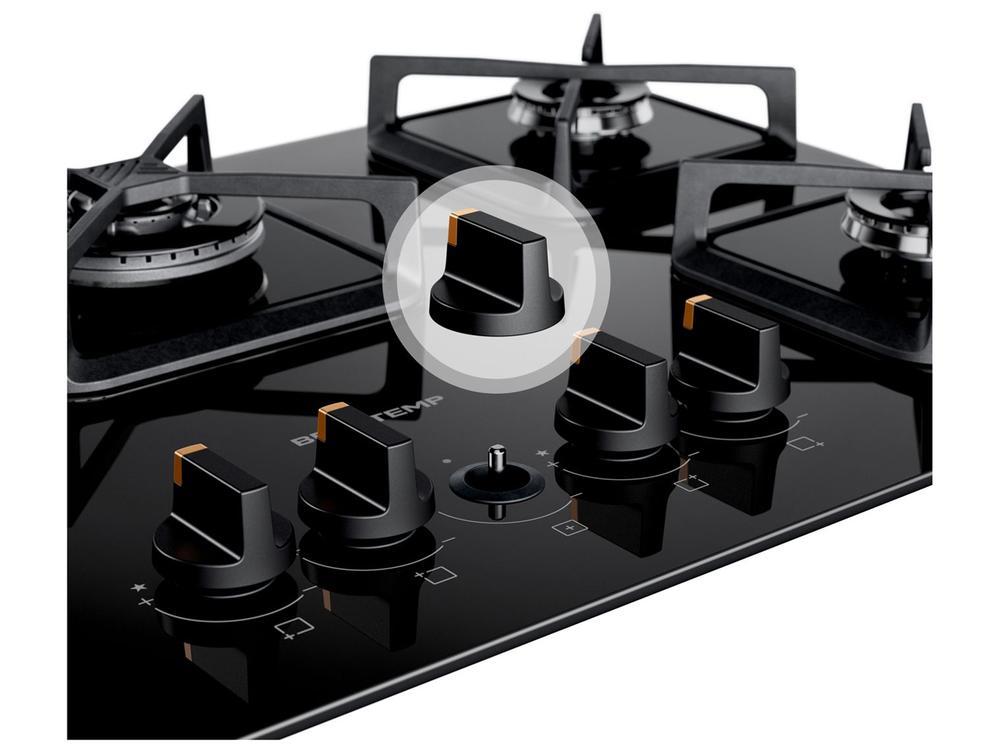 Cooktop 5 Bocas a Gás Brastemp GLP Preto Superautomático BDS75AE - 6
