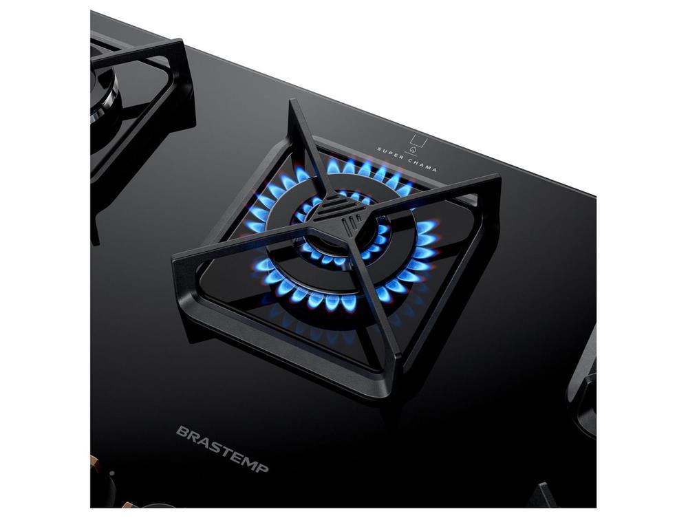 Cooktop 5 Bocas a Gás Brastemp GLP Preto Superautomático BDS75AE - 8