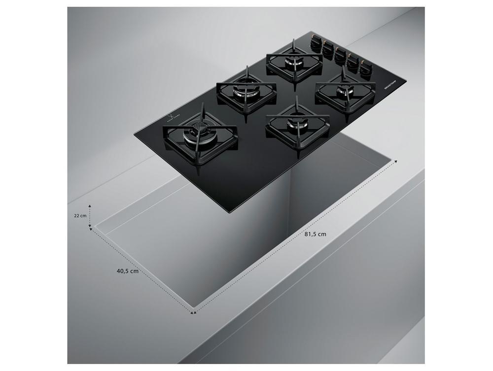 Cooktop 5 Bocas a Gás Brastemp GLP Preto Superautomático BDS85AE - 4