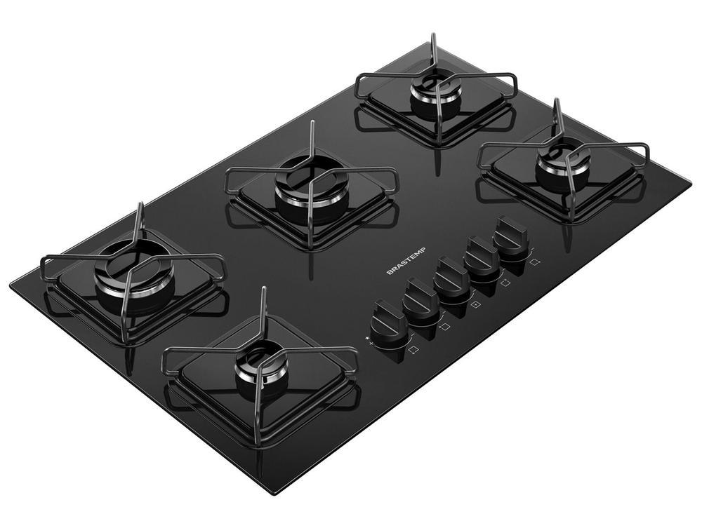 Cooktop 5 Bocas a Gás Brastemp GLP Preto Superautomático BDD75BE - 9
