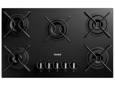 Cooktop 5 Bocas a Gás Consul GLP Preto Superautomático CD060BE