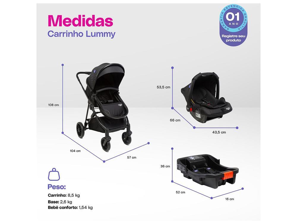 Carrinho de Bebê com Bebê Conforto Cosco Kids Lummy Trio até 22kg - 6