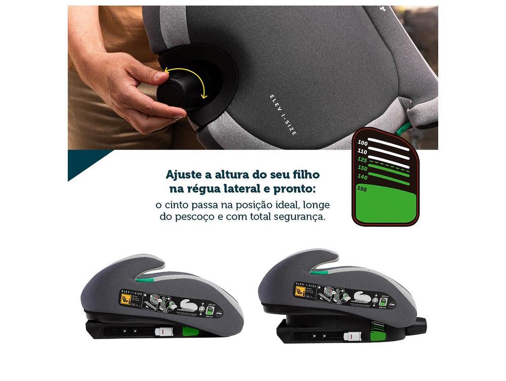 Assento de Elevação Safety 1st Elev i-Size Altura Regulável 15 a 36kg Cinza - 3