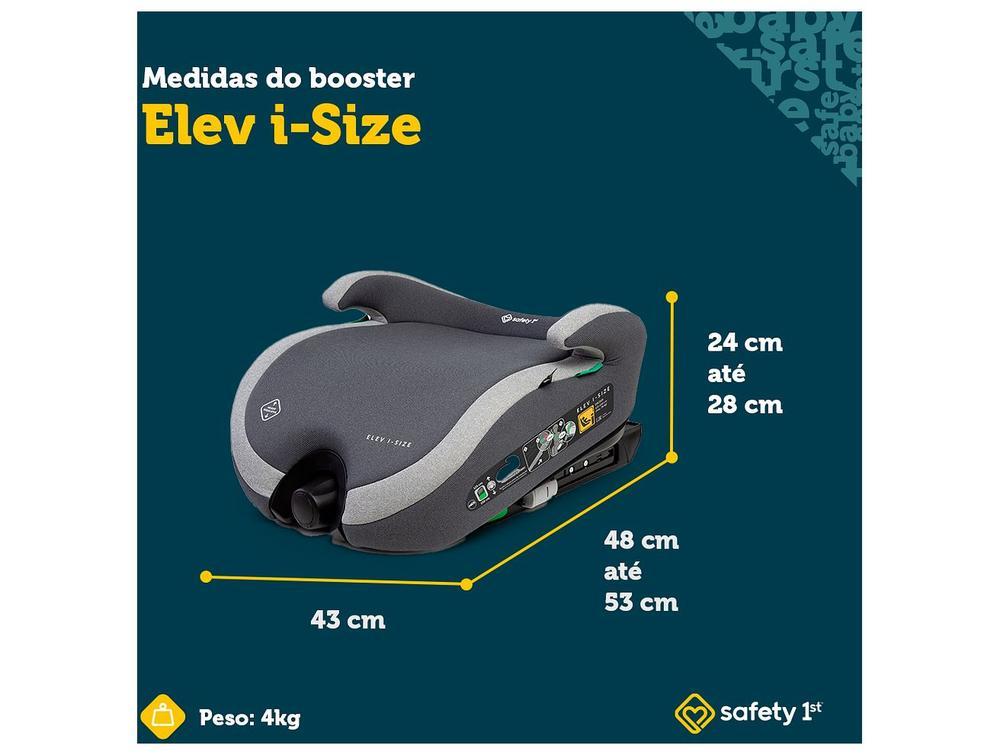 Assento de Elevação Safety 1st Elev i-Size Altura Regulável 15 a 36kg Cinza - 9