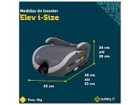 Assento de Elevação Safety 1st Elev i-Size Altura Regulável 15 a 36kg Cinza - 9