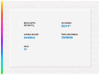 Bicicleta Infantil Aro 12" Track Bikes Arco Íris Bege e Dourado com Cestinha - 3