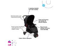 Carrinho de Bebê com Bebê Conforto Cosco Kids Toffy até 15kg