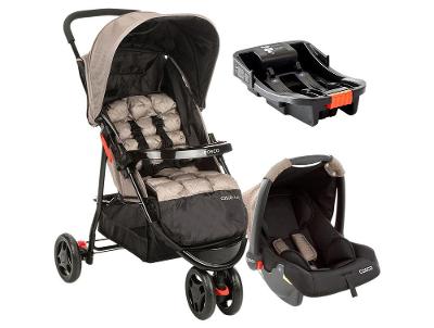 Carrinho de Bebê com Bebê Conforto Cosco Kids Toffy 3 Rodas até 15kg