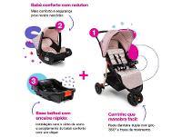 Carrinho de Bebê com Bebê Conforto Cosco Kids Toffy Trio 3 Rodas até 15kg - 3