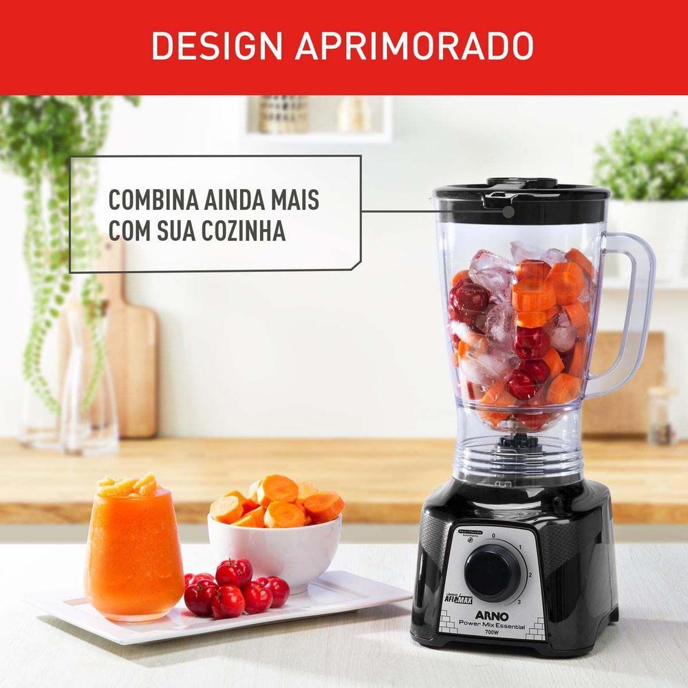 Liquidificador Arno Power Mix Essential LQ19 3 Velocidades 700W Preto 2720018419 - 5