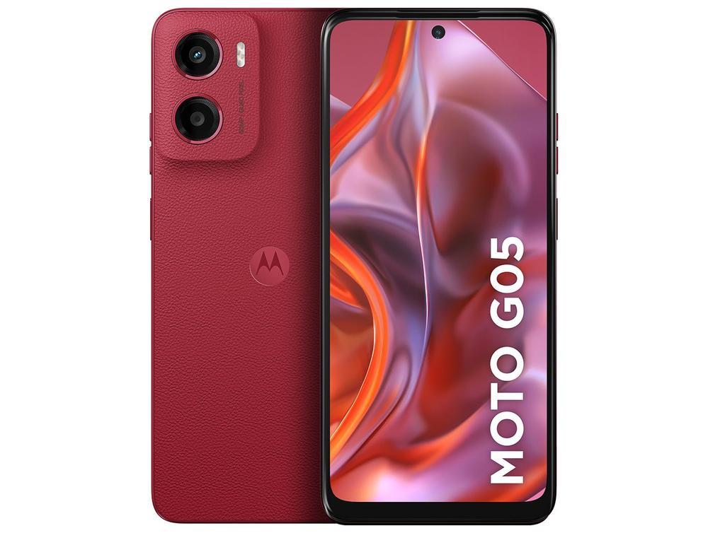 Smartphone Motorola Moto g05 256GB 4GB RAM Vermelho 6,7" Câm. 50MP + Selfie 8MP - 1