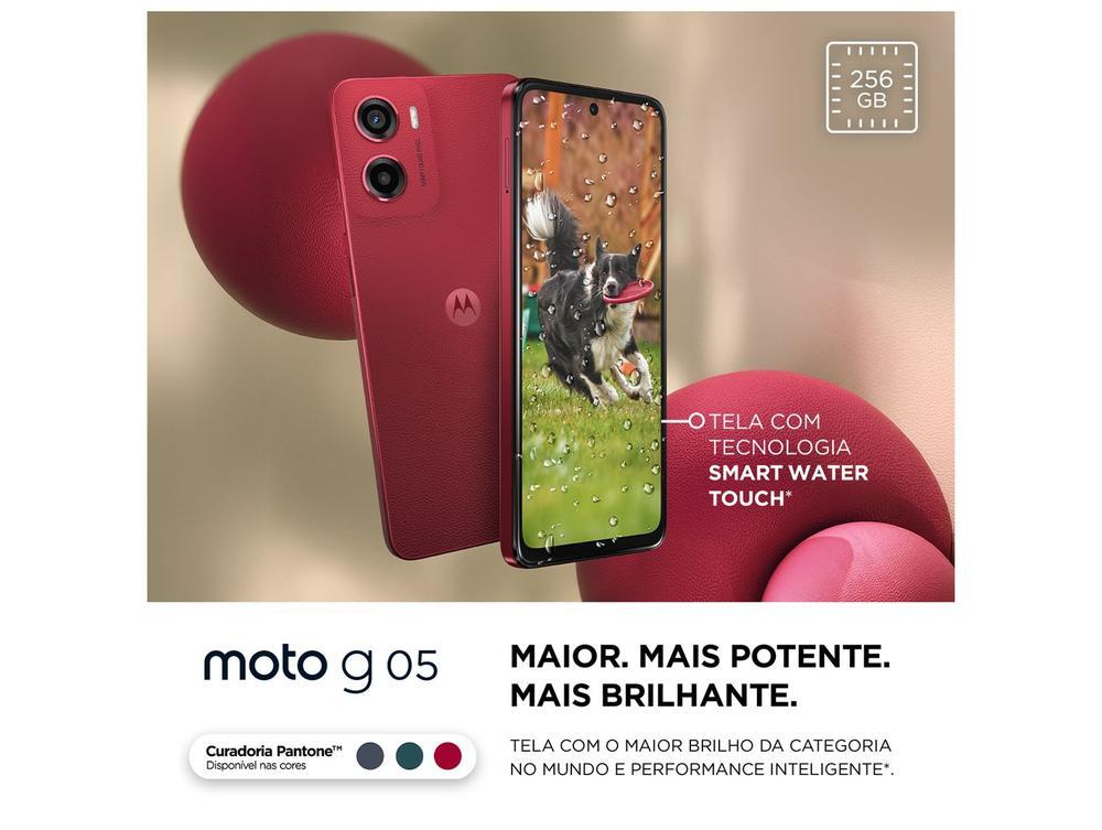 Smartphone Motorola Moto g05 256GB 4GB RAM Vermelho 6,7" Câm. 50MP + Selfie 8MP - 6