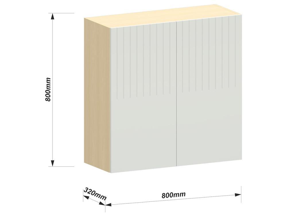 Armário de Cozinha Aéreo MDF Luciane Aura 2 Portas 80x80cm - 2