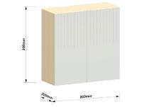 Armário de Cozinha Aéreo MDF Luciane Aura 2 Portas 80x80cm - 2