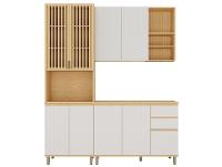 Armário de Cozinha Aéreo MDF Luciane Aura 2 Portas 80x80cm - 5