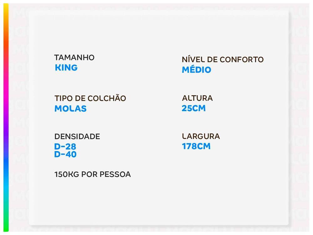 Colchão King Zissou de Mola 25x178x198cm Spark - 3