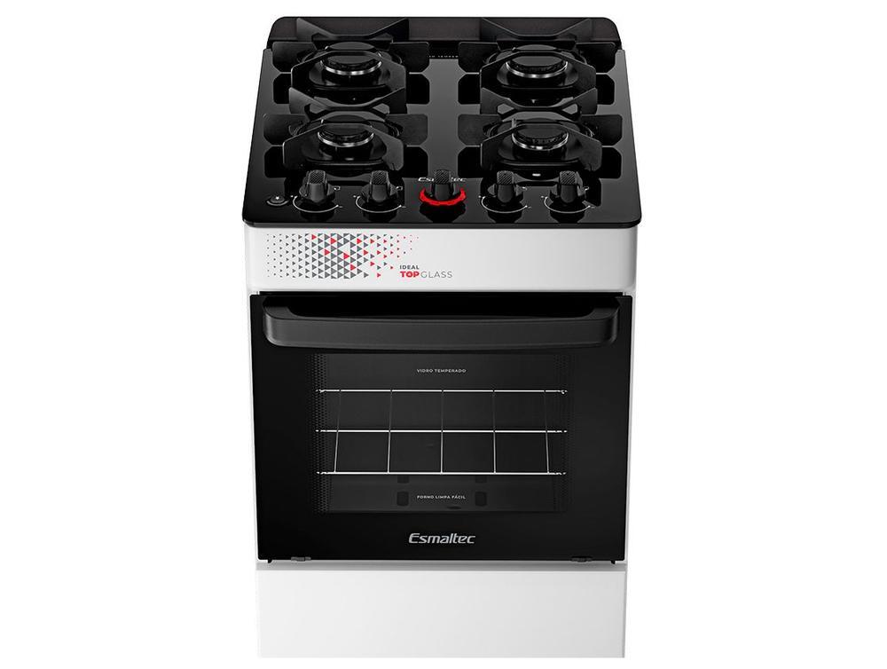 Fogão 4 Bocas Esmaltec Branco Mesa de Vidro Ideal Top Glass T4VAB - 7