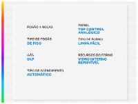 Fogão 4 Bocas Esmaltec Branco Mesa de Vidro Ideal Top Glass T4VAB - 2