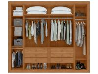 Guarda-roupa Casal com Espelho 6 Gavetas 6 Portas Móveis Lopas Imperatore - 7