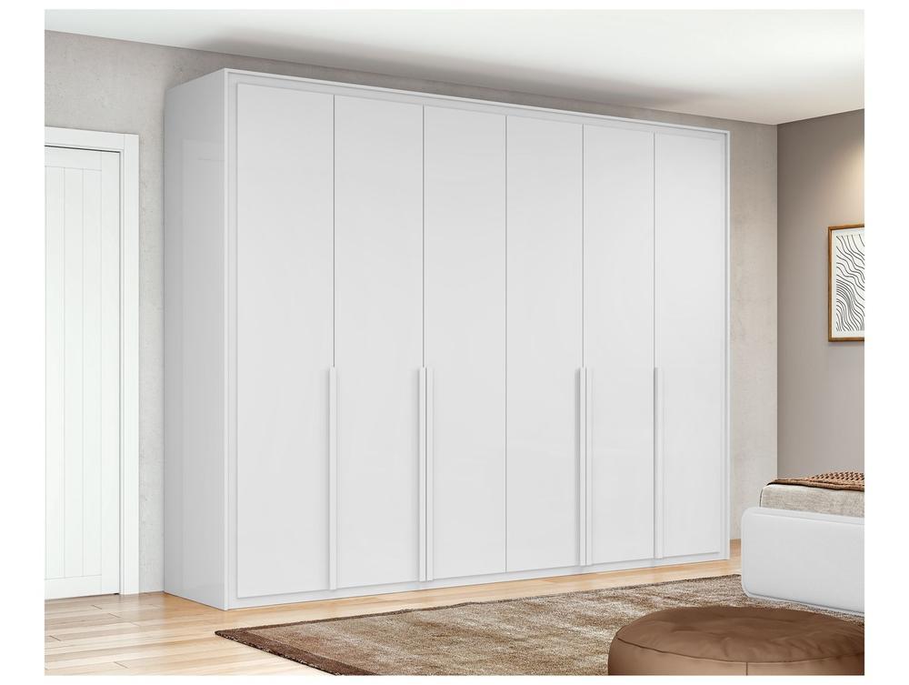 Guarda-roupa Casal com Espelho 6 Gavetas 6 Portas Móveis Lopas Imperatore - 6
