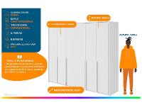 Guarda-roupa Casal com Espelho 6 Gavetas 6 Portas Móveis Lopas Imperatore - 2