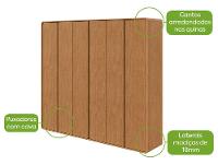 Guarda-roupa 6 Gavetas 6 Portas Móveis Lopas Casal Loop - 3