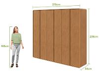 Guarda-roupa 6 Gavetas 6 Portas Móveis Lopas Casal Loop - 5