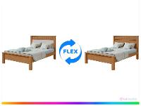 Cama Casal Móveis Lopas Athenas Amêndoa Clean e Off White - 2