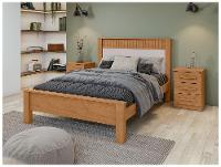 Cama Casal Móveis Lopas Athenas Amêndoa Clean e Off White - 8