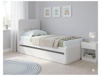 Cama de Solteiro com Cama Auxiliar Móveis Lopas Loop Branca
