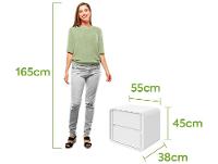 Mesa de Cabeceira 2 Gavetas Loop Móveis Lopas - 3