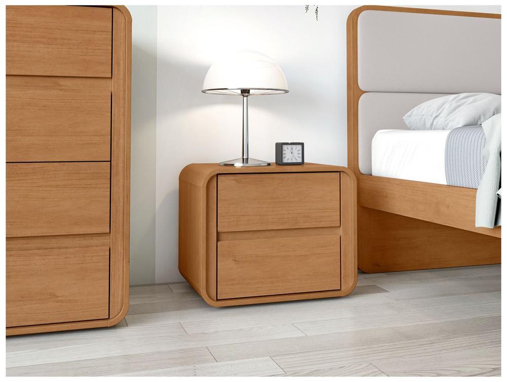 Mesa de Cabeceira 2 Gavetas Loop Móveis Lopas - 4